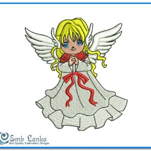 Cute Angel Girl 2 Embroidery Design Angels
