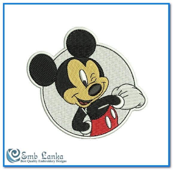American Flag Disney Mickey Mouse Head Face Embroidered Applique