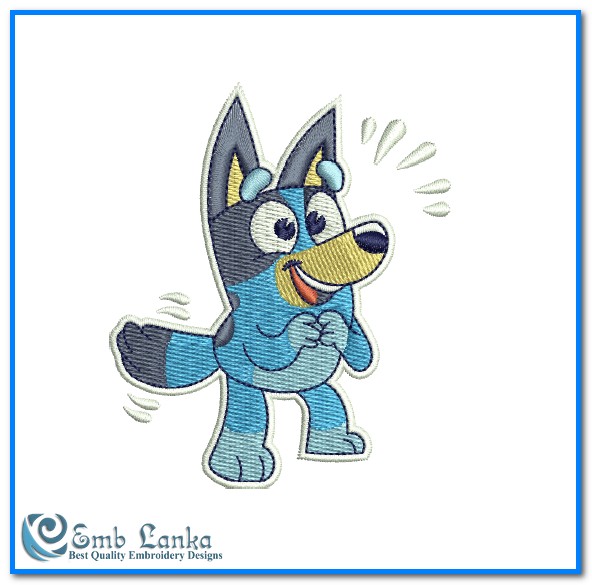 Bluey the Dog 3 Embroidery Design Emblanka