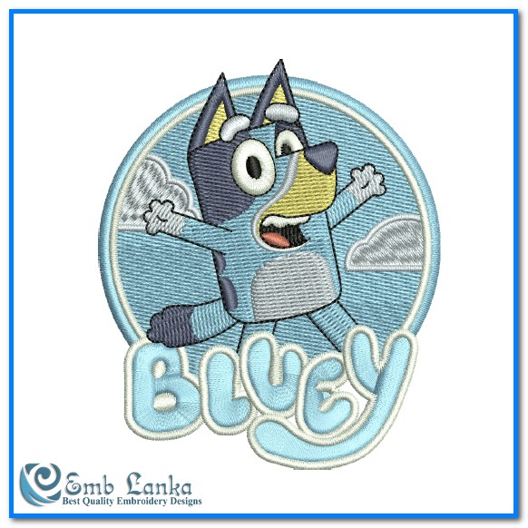 Bluey the Dog 5 Embroidery Design Emblanka