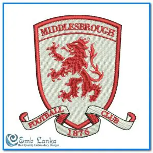 Middlesbrough Football Club Logo Embroidery Design