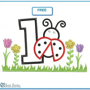 Free No One and Ladybug 2 Embroidery Design