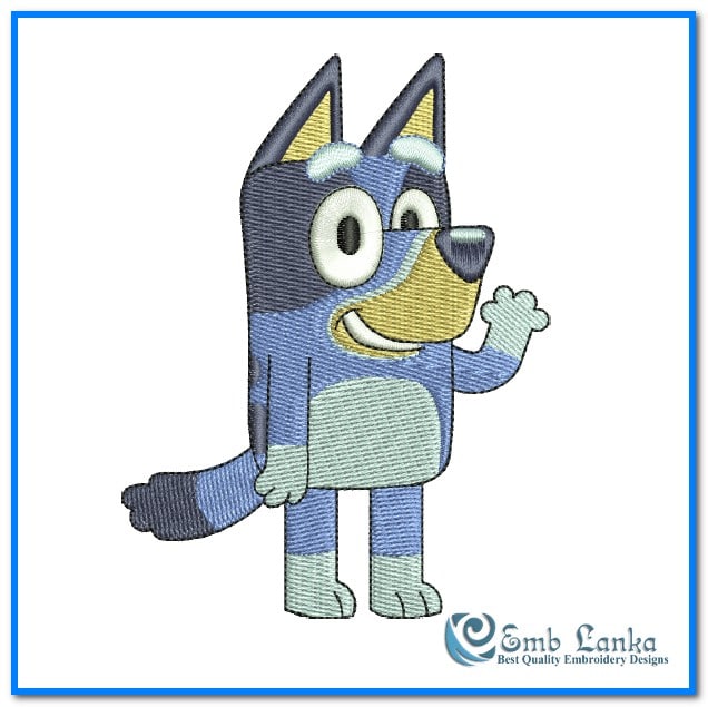 Bluey the Dog 9 Embroidery Design Emblanka