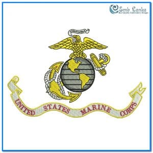 Flag Of The United States Marine Corps Embroidery Design Logos