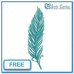 Free Bird Feather Embroidery Design
