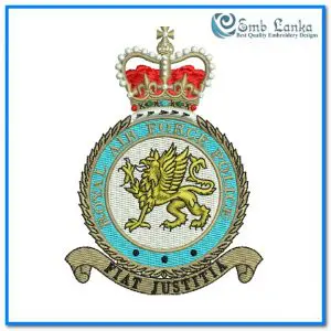 Royal Air Force Police Logo Embroidery Design