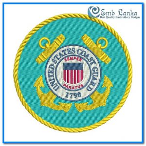 United States Coast Guard Logo Embroidery Design Logos