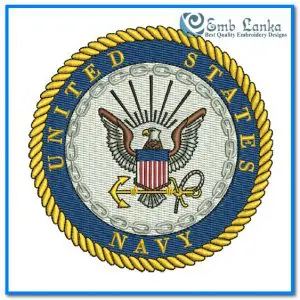 United States Navy Logo Embroidery Design