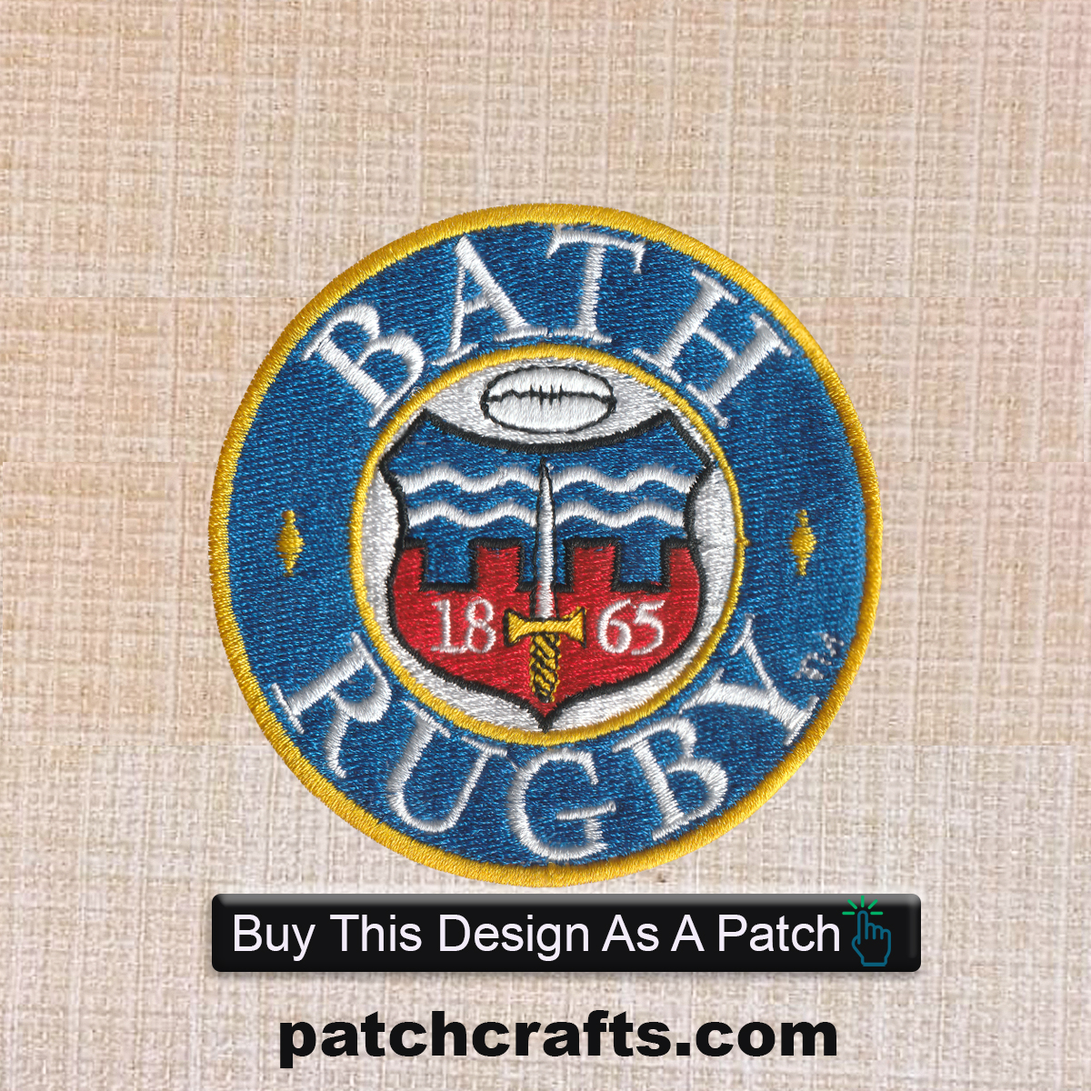 Bath Rugby Club Logo Embroidery Design - Emblanka
