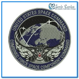 Combined Force Space Component Command Logo Embroidery Design Logos