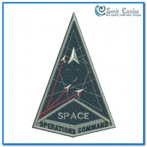 Emblem of the Space Operations Command Embroidery Design Logos