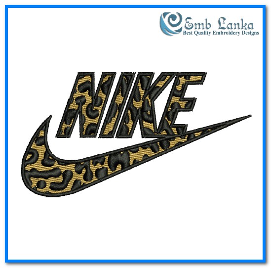 Leopard Nike Logo Embroidery Design - Emblanka