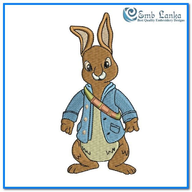 Peter Rabbit Cartoon Embroidery Design Emblanka