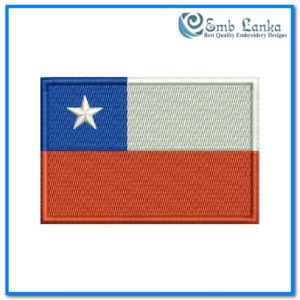 Flag of Chile Embroidery Design