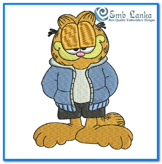 Garfield Cartoon 6 Embroidery Design - Emblanka