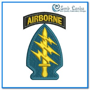 United States Army Airborn Logo Embroidery Design Logos