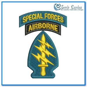 United States Army Special Forces Logo Embroidery Design Military Designs