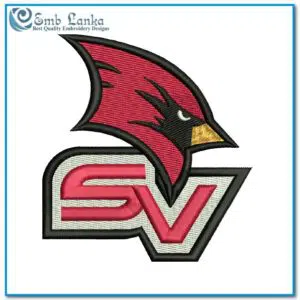 Saginaw Valley State Cardinals Football Team Logo Embroidery Design