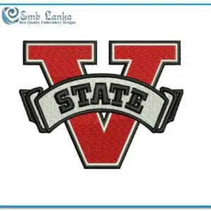 Valdosta State Blazers Football Team Logo Embroidery Design