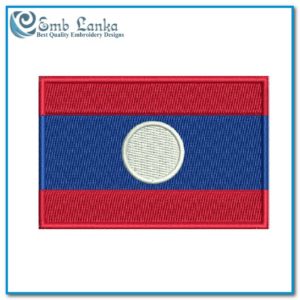 Flag of Laos Embroidery Design