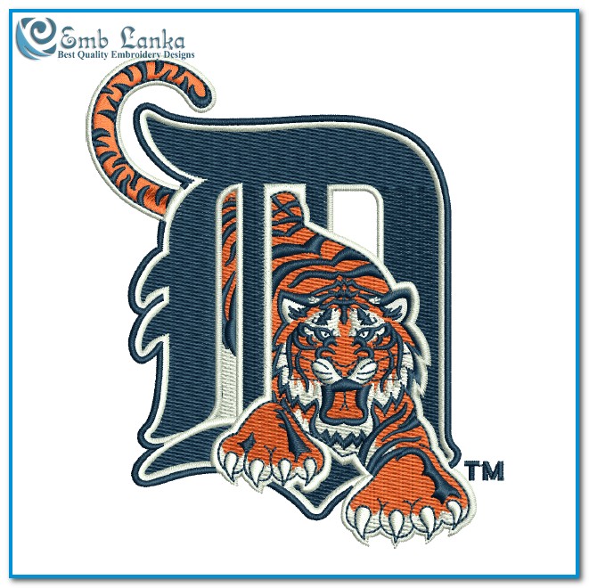 Detroit Tigers Logo 3 Embroidery Design - Emblanka