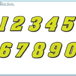 Hendrick Motorsports Font Numbers Embroidery Design Font