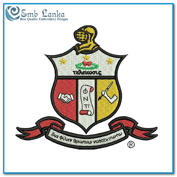 Kappa Psi Fraternity Logo Embroidery - Emblanka