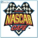 Nascar Cafe Logo Embroidery Design