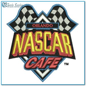 Nascar Cafe Logo Embroidery Design