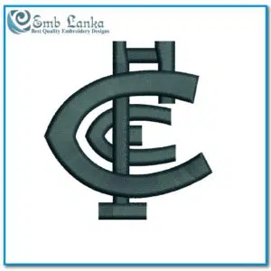 New Carlton Football Club Logo Embroidery Design