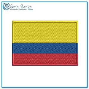 Colombia Flag Embroidery Design