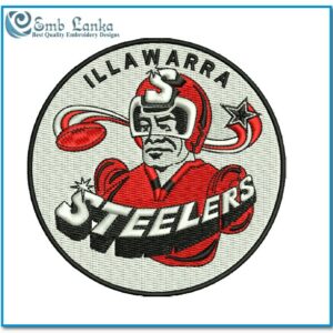 Illawarra Steelers Rugby League Football Club Logo Embroidery Design