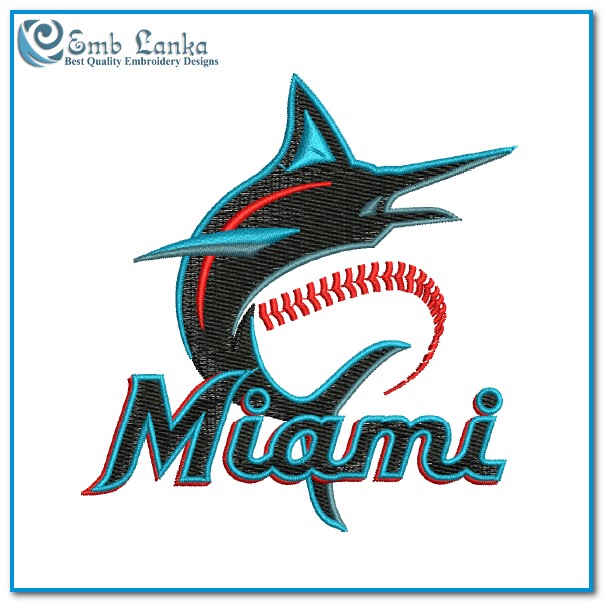 Miami Marlins Baseball Team Logo, Emblanka