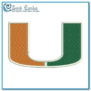 Miami Hurricanes Football Team Logo Embroidery Design - Image 1