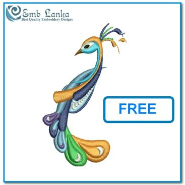 Free Peacock Embroidery Design