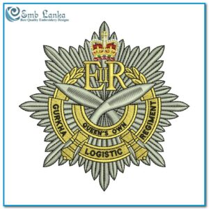 10 Queen’s Own Gurkha Logistic Regiment RLC Logo Embroidery Design Logos