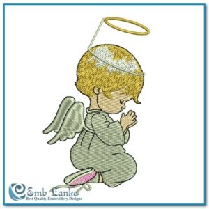 Christening Angel Baby Girl Baptism Embroidery Design Angels