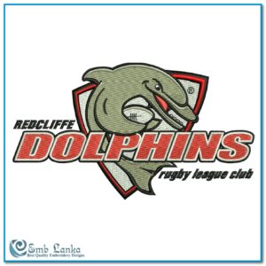Redcliffe Dolphins Rugby Team Logo Embroidery Design Logos