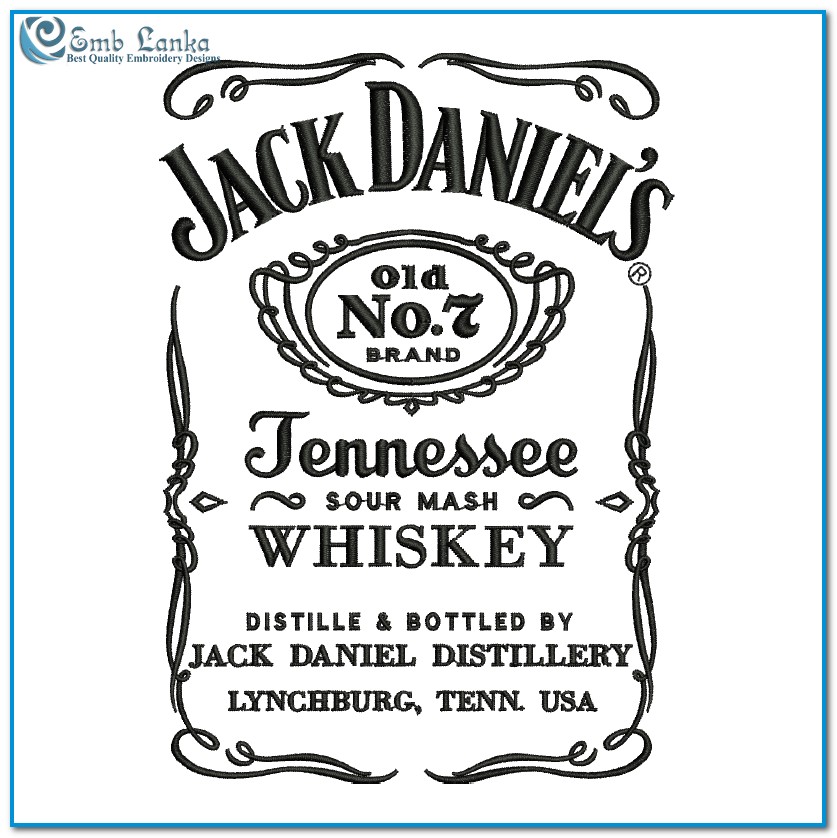 Jack Daniels Logo 2 Embroidery Design - Emblanka