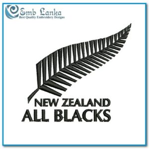 New Zealand All Blacks Rugby Union Team Logo Embroidery Design FIFA Teams