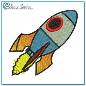 Rocket Embroidery Design Rocket