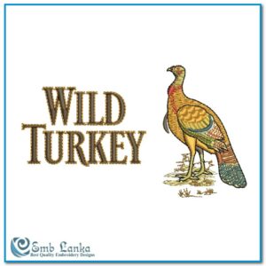 Wild Turkey Whiskey Logo Embroidery Design - Image 1