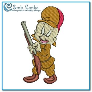 Download Looney Tunes Elmer Fudd Mashing Embroidery Design | Emblanka.com