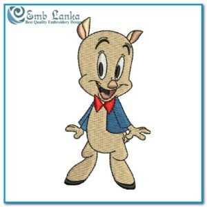 Looney Tunes Porky Pig Embroidery Design