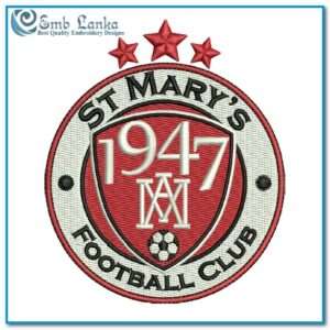 St Mary's 1947 Football Club Logo Embroidery Design