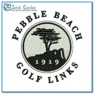 Pebble Beach Golf Links Logo Embroidery Design