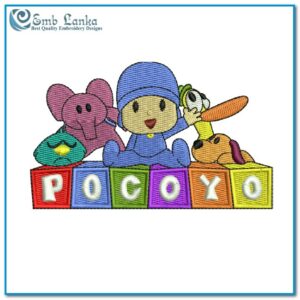 Pocoyo Cartoon Embroidery Design