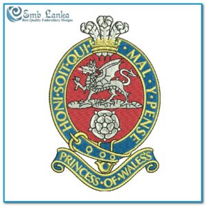 Princess of Wales's Royal Regiment Logo Embroidery Design