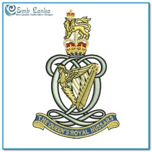 Queen's Royal Hussars Logo Embroidery Design
