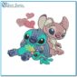 Stitch and Angel Cartoon 2 Embroidery Design